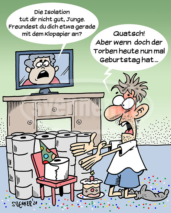 Cartoon Quarantäne