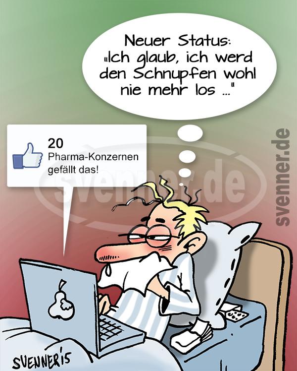 Cartoon Schnupfen